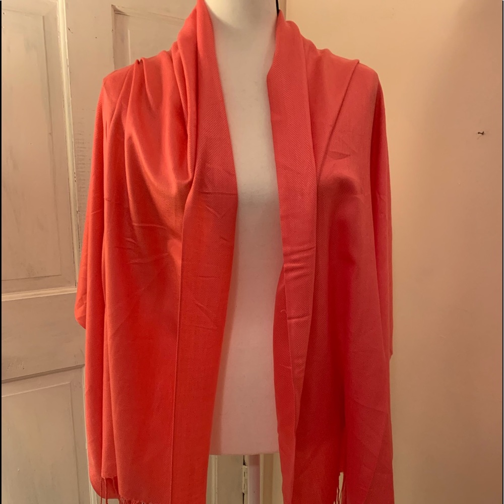 NWOT coral scarf shawl wrap